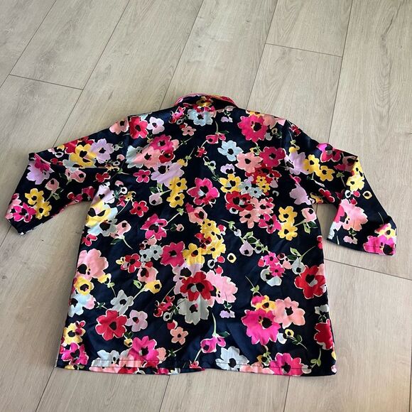 Kate Spade Long Pajama Set L Bright Cheery Floral - Picture 6 of 10